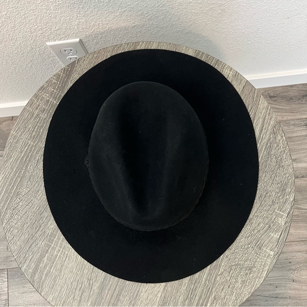 Tart Black Wool Western Boho Braided Detail Hat - Picture 6 of 12